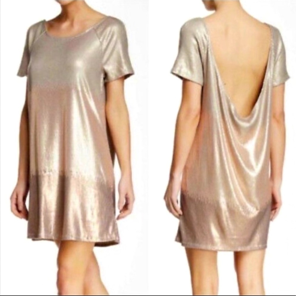 Free People Metallic Mini Dress